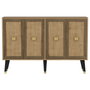 Hanah Home Consola Ansel - Roble zafiro, Dorado